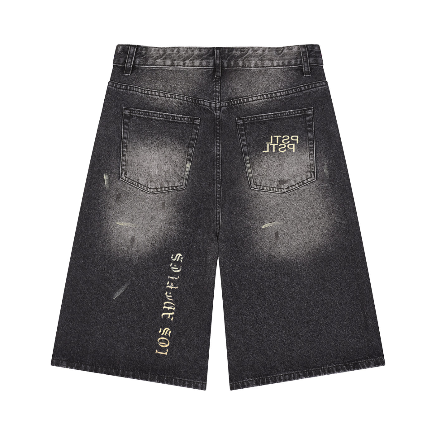 Men’s Vintage Wash Wide Leg Denim Shorts